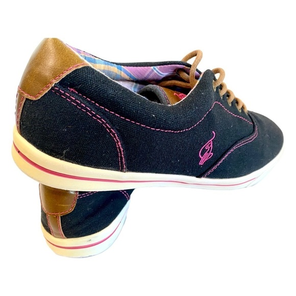 Baby Phat Black with Leather Trim Low-top Sneakers Loafers Size 10 - Picture 3 of 10